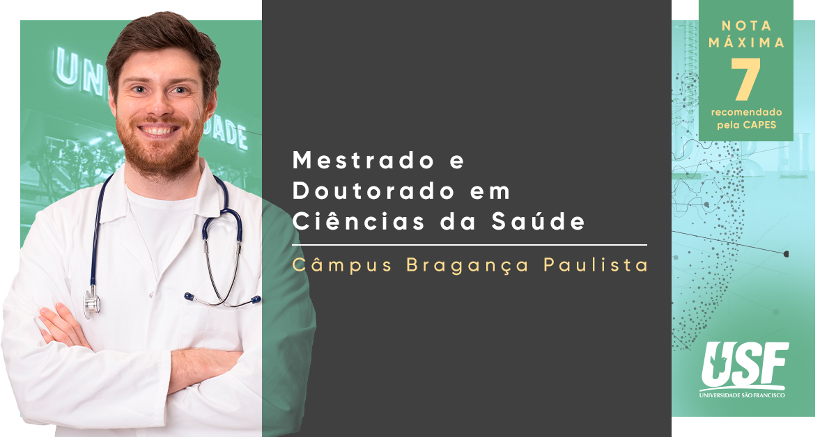 Banner de mestrado e doutorado em Ciências da Saúde